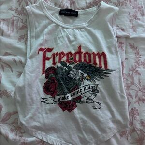 Streetwear Society White Freedom Graphic Tank
